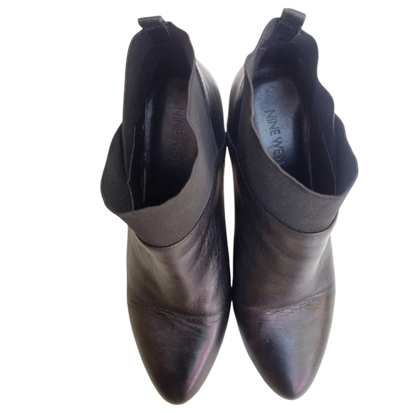 NINE WEST Black leather heeled bootie for women size 8 - Picture 4 of 13